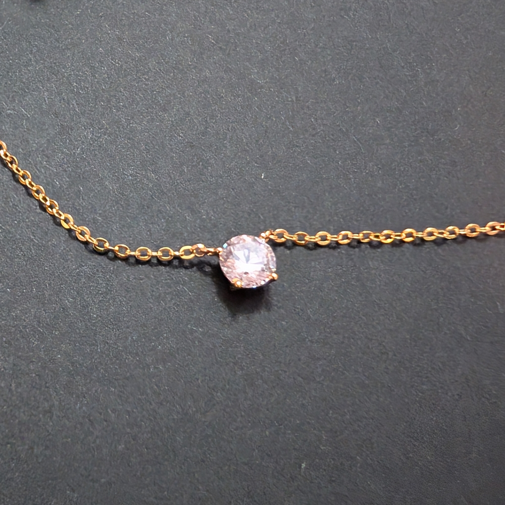 Nordstrom 14k Gold Cubic Zirconia Pendant Necklace